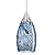 karyfine Mini Pendant Lights Kitchen Island White Blue Glass Lamp Shade Hand Blown Glass Pendant Light with Brush Nickel Finish Adjustable Cord for Kitchen Over Sink Hallway,Dining Room,Stairs Way
