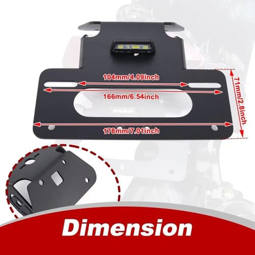 Support Plaque d'Immatriculation Queue Arrière Ninja 300 Look Racing Route