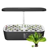 52 Pods Hydroponic Growing System Kit, with LCD Display, LED Grow Light, Silent Water Pump, 4 Light, 3 Modes, Auto Timer, Ideal for Year-Round Indoor Growing