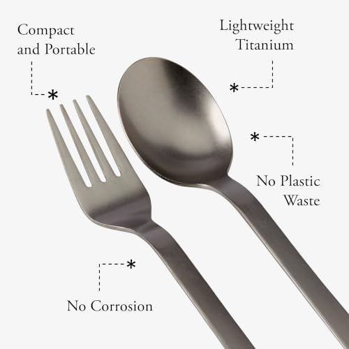 Image of Snow Peak Titanium Fork & Spoon Set