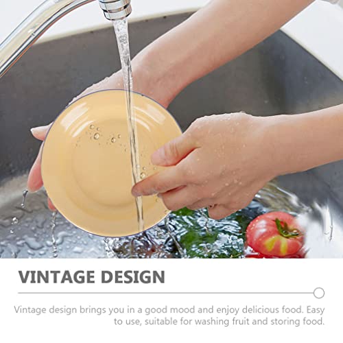 Yarnow 4 Pack Enamelware Dinner Plates, 6 Inch Enamel Plates, Retro Round Shallow Plates For Indoor Outdoor Kitchen Restaurant Bbq Picnic Camping (Yellow) #TOP4