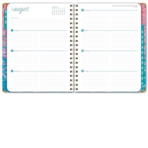 HARDCOVER Academic Year 2024-2025 Planner: (June 2024 Through July 2025) 8.5\"x11\" Daily Weekly Monthly Planner Yearly Agenda. Bookmark, Pocket Folder and Sticky Note Set (Summer Bliss) - Thumbnail 4
