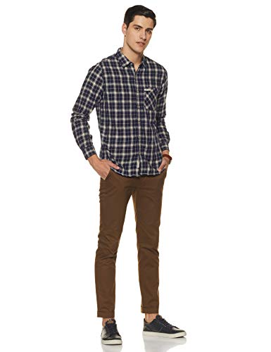 Image of Spykar Men's Checked Slim Fit Shirt