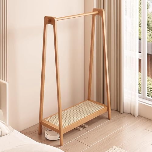 Tringle à vêtements grande capacité en bambou robuste et durable
