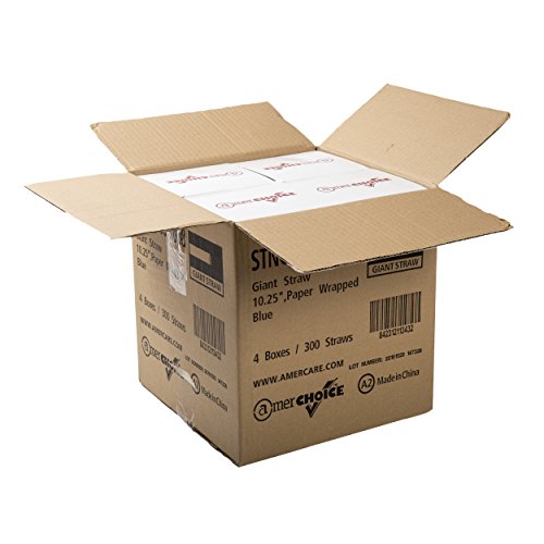 Pitillos gigantes de papel azul AmerCare 10.25 pulgadas x1200 miniatura 5
