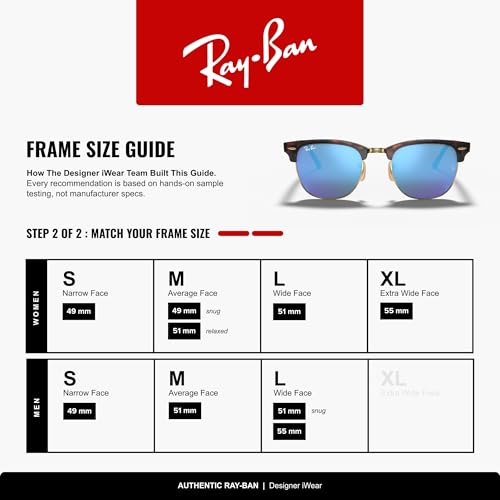 Image of Ray-Ban RB3016 Clubmaster Classic Square Sunglasses for Men for Women