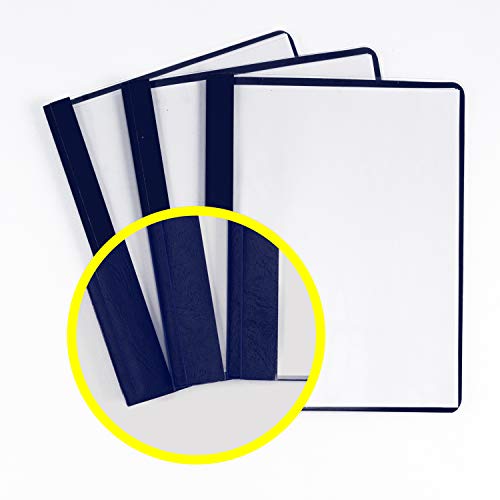 Avery Durable Clear Front Report Covers, 3 Double-Prong Fasteners, Holds Up To 25 Sheets, 25 Blue Covers (47961) #TOP4