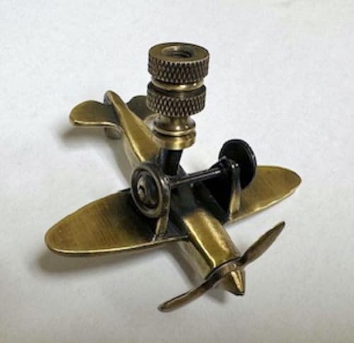 Image of AIRPLANE LAMP SHADE FINIAL ANTIQUE BRASS #22