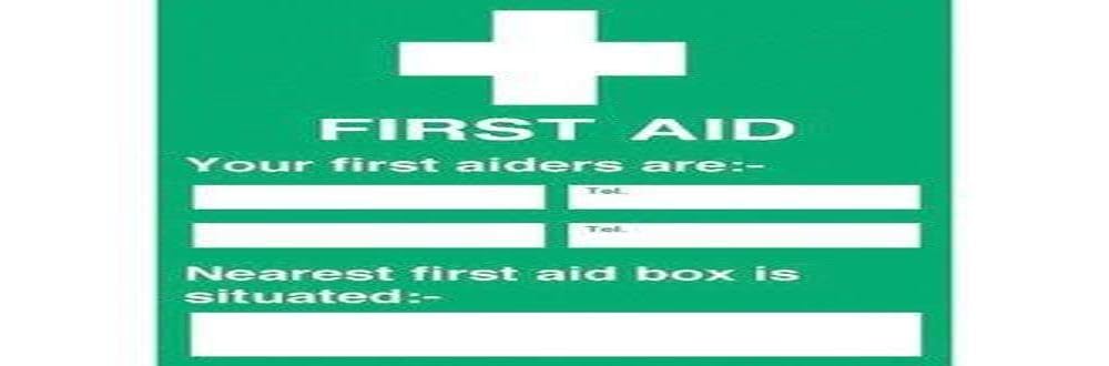 Stalwart Y922 First Aiders Nearest First Aid Box Sign, 200 mm x 300 mm