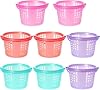 12pcs Easter Baskets Plastic Egg Baskets with Handles in 6 colors for Easter Hunting Spring Party Crafts Supplies Accessories Decorations Party Favors #5