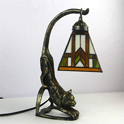 Preisvergleich Produktbild Tiffany Tischlampen, Pastoral-Schlafzimmer-Lampe Nachttischlampe Series- Hauptdekoration, Ganz Lampe Größe 40 × 25Cm,E