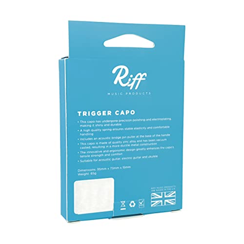 Riff Music Products RGC03RW Capodastre Deluxe pour guitare électrique/acoustique Effet bois - Les Beatles, Paul McCartney, John Lennon, RIngo Starr, George Harrison Riff Music Products RGC03RW Capodastre Deluxe pour guitare électrique/acoustique Effet bois – Image 5