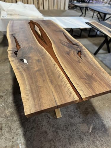 RESINHOMEFURNITURE Extendable Epoxy Live Edge Dining Table Coffee Table Living Room Table Kitchen Table Conference Table Wooden Table Console Table Bar Counter Top (Without Stand, 36 x 20 Inches)