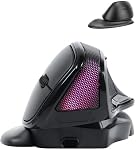 Wireless Mouse Large Angle Adjustable Ergonomic Vertical Upright Carpal Tunnel Ergo Right Hand 6 buttons USB Optical Mice for PC Laptop Computer Macbook Gift,3600 DPI,Removable Palm Rest,RGB Light