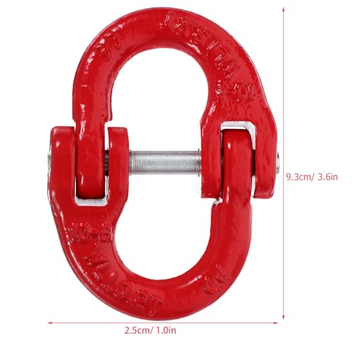 Enlace de Acero Rojo 3.2t para elevación segura de cargas industriales con cadenas y eslingas 2