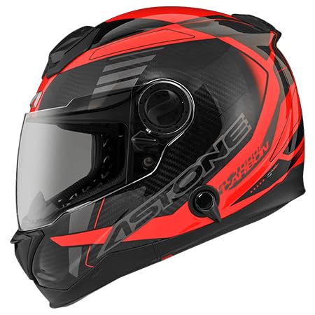 ASTONE フルフェイスヘルメット ブラック/レッド Amazon.co.jp: ASTONE カーボンフルフェイスヘルメット GT-1000F