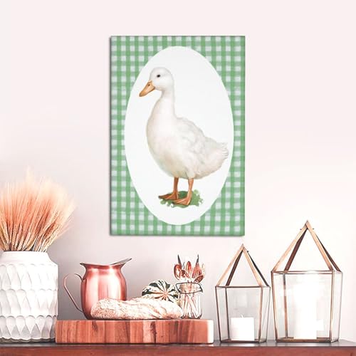 Cuadro de pato blanco 30x45 cm para dar un toque estético y acogedor a tu dormitorio 4