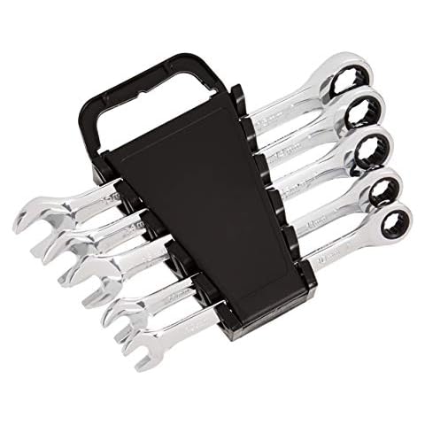 Amazon Basics Lot de 5 clés à cliquet, système métrique Cover