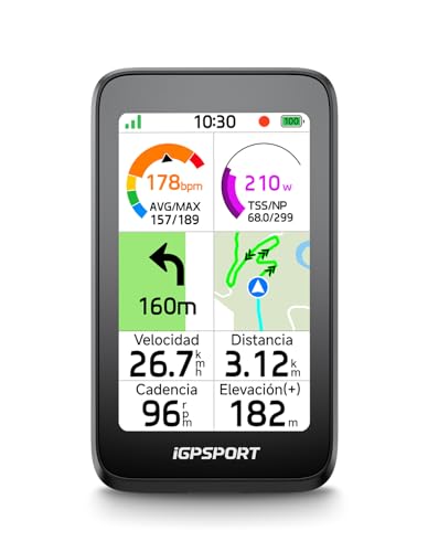 iGPSPORT BiNavi Air GPS Bicicleta con Navegación y Mapas, Predicción Giro Segura, Pantalla Táctil HD 3”, iClimb 3.0, 30h,Negro