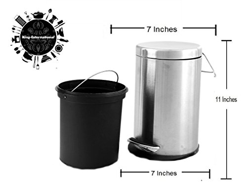 King International Plain Pedal Dustbin with Bucket - 5 LTR (7 x10 )