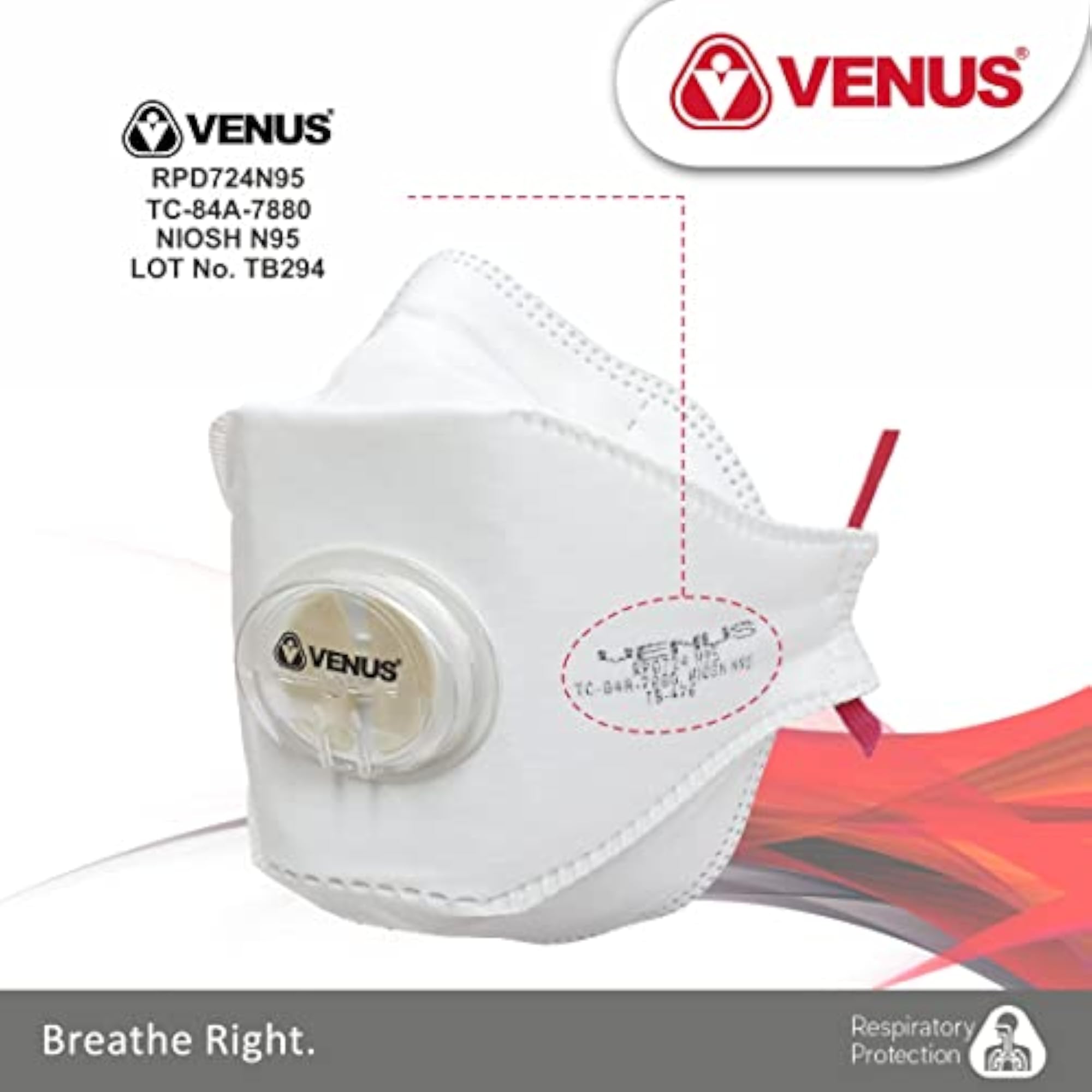 V-1100 RPD724 N95 Medical Respirator Mask, Certified