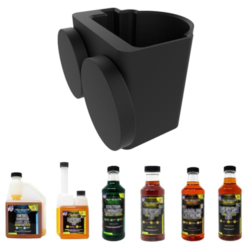 Magnetic Diesel Additive Holder, 185lb Strong Magnet, Fits Hot Shots EDT 16oz/32oz & Diesel Extreme Bottles, Heavy Duty Spill-Proof Mount, Heat & UV Resistant, for Truck RV Tractor