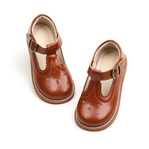 Image of PHIRAMIN Toddler Girl Mary Jane Dress Shoes-Little Girl School Uniform Shoes for Wedding Party