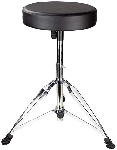 Windsor G905 Orchestral Music Stand Fully Adjustable Sheet Music Stand in Black & RockJam DP-001 Adjustable Drum Stool Drum Throne with Padded Seat