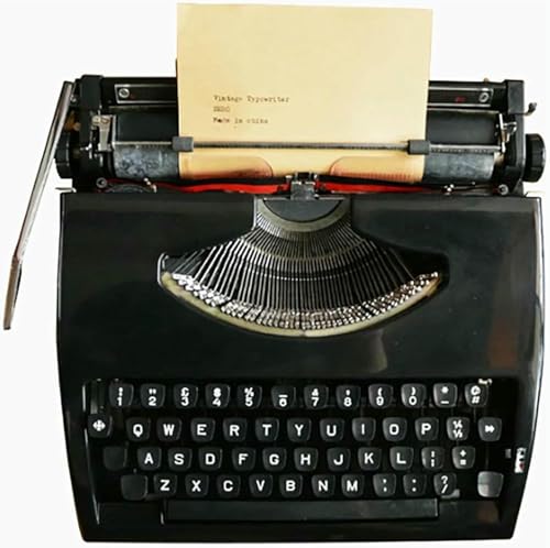 SUHBFNOL Máquina De Escribir Manual Clásica, No Nueva, Máquina De Escribir Antigua para Escritores, Metal Negro Vintage para Una Experiencia De Escritura Nostálgica