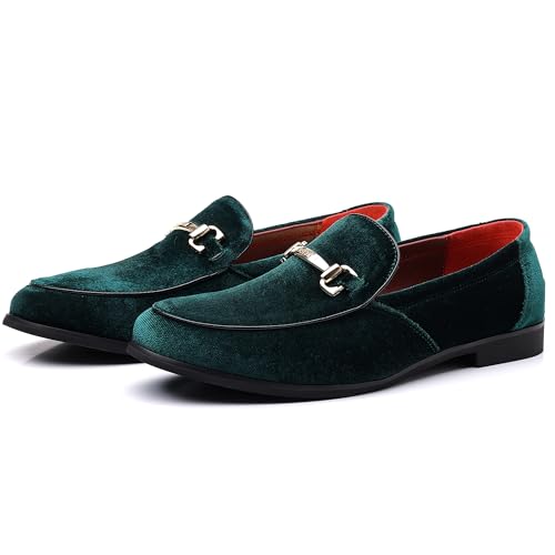 Image of COSIDRAM Mens Dress Shoes Business Luxury Velvet Loafers for Party Prom