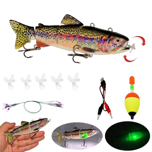 Fishing Lures Electric Lure Swimbait USB Rechargeable Bait Crankbait Automatic Swimming Lifelike Fish Fishing Tackle 5.12
