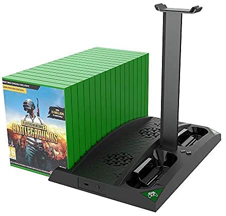 TwiHill 6 em 1 Suporte vertical multifuncional com carregador de controlador duplo Ventiladores de r