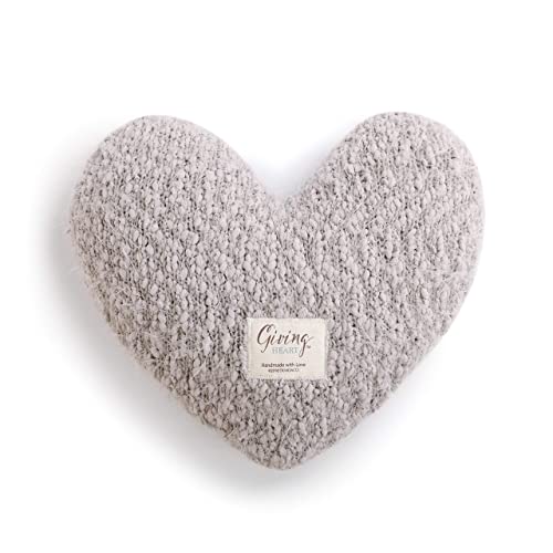 DEMDACO Giving Collection Gray Taupe Weighted Giving Heart - Weighted Heart Pillow for...