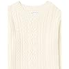 Amazon-Essentials-Womens-Fisherman-Cable-Long-Sleeve-Crewneck-Sweater Amazon Essentials Women's Fisherman Cable Long-Sleeve Crewneck Sweater (Available in Plus Size), Cream, XX-Large