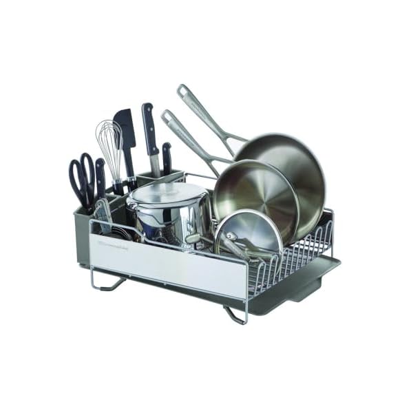   KitchenAid-Large-Capacity-Full-Size-Rust-Resistant-Dish-Rack-with-Angled-Drain-Board-and-Removable-Flatware-Caddy-Light-Grey