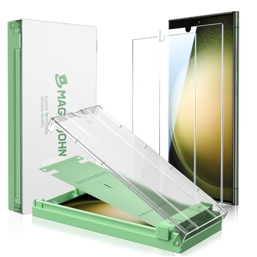 MAGIC JOHN 2 Stück für Samsung Galaxy S23 Ultra Flexibler TPU für Bildschirmschutz (6,8 Zoll), Auto-Dust-Eliminierung, 7...
