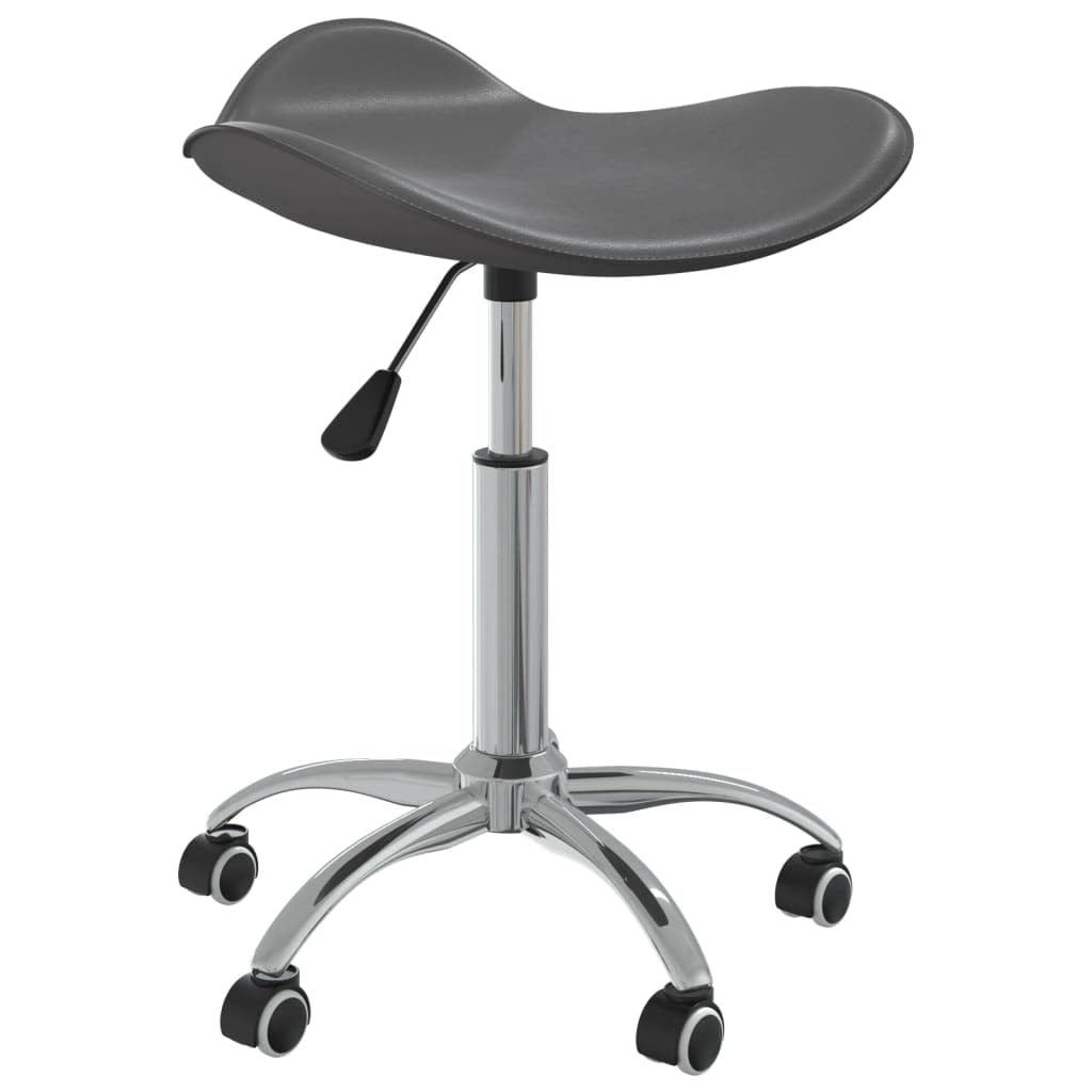 vidaXL Tabouret de Salon et Spa Chaise de Beauté Tabouret de Coiffure Chaise de Travail Réglable Pivotante Intérieur Gris Similicuir