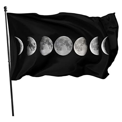 Phases Of The Moon 3x5 Foot Flags Outdoor Flag 100% Single-Layer Translucent Polyester 3x5 Ft Cover