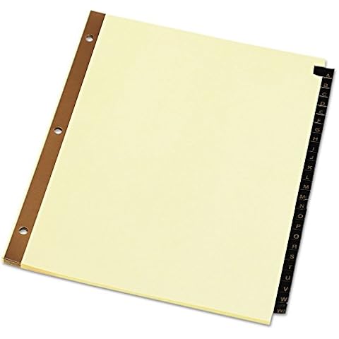 Leather-Look Mylar Tab Dividers with 25 Tabs Cover