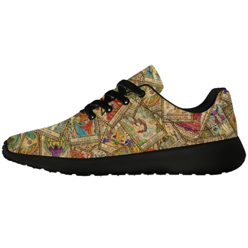 Women's Tarot Cards Running Shoes,Comfortable Tennis Walking Sneakers2