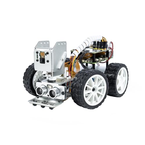 SunFounder Picar-X KI-Videoroboter-Car-Kit für Raspberry Pi 5/4/3B+/Zero 2w, LLMs ChatGPT-4o/Gemini/Grok, Sprach- und Videoerkennung,Python,Scratch,Kamera, Akku (RPI Nicht im Lieferumfang enthalten)