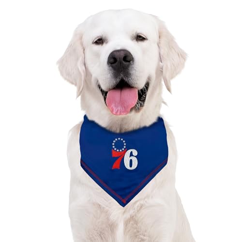 Pets First Bandana NBA Philadelphia 76ERS TIE, tamanho pequeno/médio. Cachecol bandana para cães de