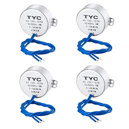 Synchronmotor Plattenspieler Synchronmotor 100-127 VAC 50/60 Hz 4W Minimum CCW/CW, (2,5-3 U/Min, 4 Packungen)