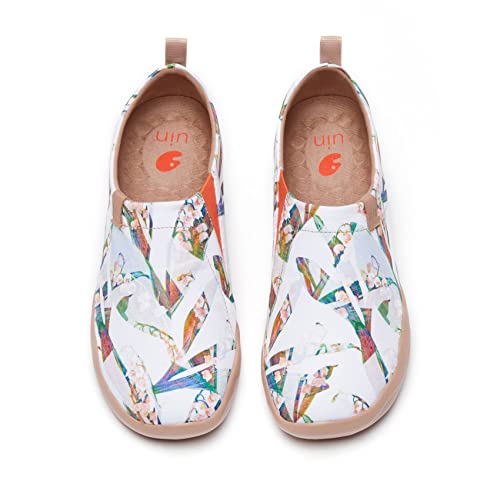 Image of UIN Women's Slip On Shoes Colorful Comfortable Lightweight Art Travel Sneakers Casual Floral Stylish Everyday Loafers