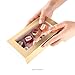 BAKIPACK 20 Truffle Box, Chocolate Gift Box Packaging, Candy Boxes with 8-Piece Plastics Tray (Tray Size with 5.75x2.75 Inches), Pull Out Packing with Clear Window Sleeves, Gold