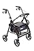 Drive Medical 795BK Duet Folding Transport Wheelchair and Rollator Walker, Black