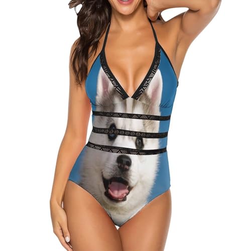 Maillot de bain une pièce husky pour femme : monokini mignon et confortable
