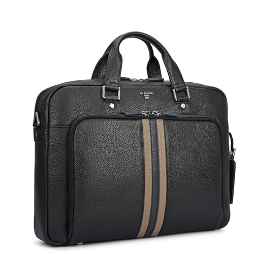 Image of Da Milano LeatherLaptop Bag for Men & Women | Laptop Messenger Bag | Fits Up To 15 inch Laptop | Ideal for Office Purpose (10122)