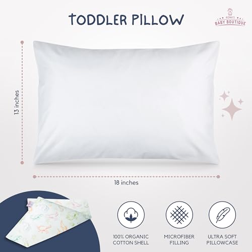 Image of Kona's Perfect Toddler Pillow - Softest Pillowcase - 13 x 18 Inch - Ages 2-3