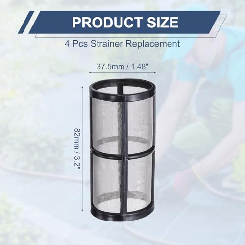 PATIKIL 100 Mesh Inline Sieb Ersatz 4 Stück Edelstahl Filtersieb Zubehör Für Garten Schlauch Wasserpumpe Hochdruckreiniger